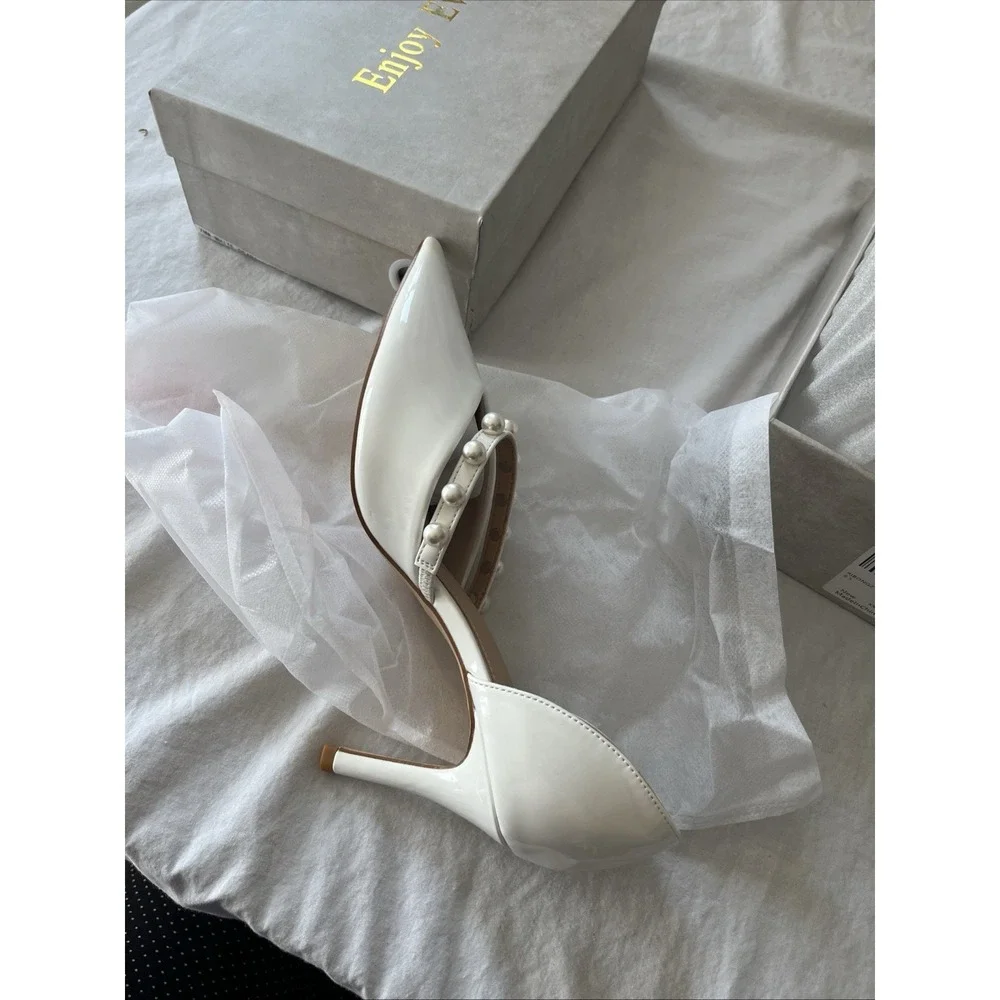 Women High Stilettos Heel Ankle Strap Pointed Toe Wedding Party Dress Pump Shoes
